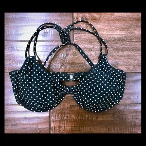 Swim systems polka dot bikini top